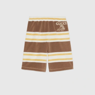 Gucci Kids' Peter Rabbit X Terry Cloth Shorts In Beige