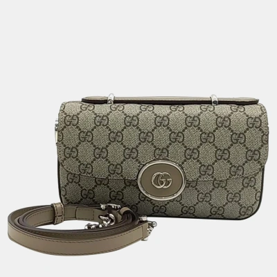 Pre-owned Gucci Petit Gg Mini Shoulder Bag (739722) In Brown