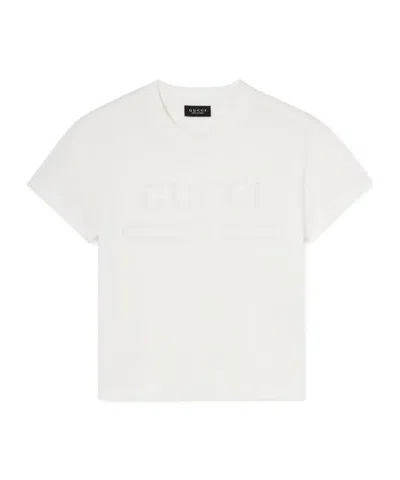 Gucci Petit Logo Cropped T-shirt In White