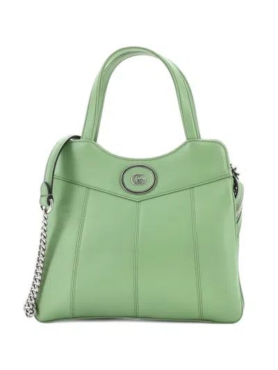Pre-owned Gucci Petite Gg Quilted Leather Small Tote Bag In Green