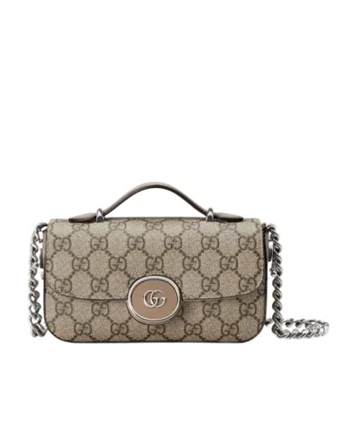 Gucci Petite Gg Shoulder Bag In Nude