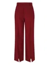 Gucci Wool Trousers With Front Pleats And Pockets In Red