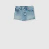 Gucci Faded Effect Cotton Denim Shorts In Blue