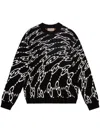 GUCCI WAVY GG COTTON-PIQUÉ SWEATER - UNISEX - COTTON