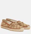Gucci Pilar Gg Canvas Espadrilles In Brown