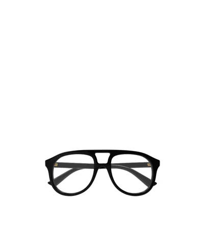 Gucci Pilot-frame Glasses In Black