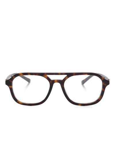 Gucci Pilot-frame Glasses In Brown