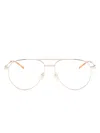 Gucci Pilot-frame Glasses In Gold