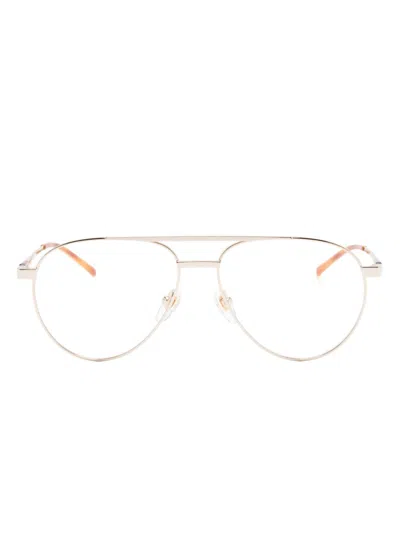 Gucci Pilot-frame Glasses In Gold