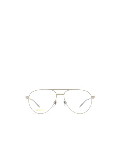 Gucci Pilot-frame Glasses In Nude