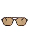 Gucci Pilot-frame Sunglasses In 褐色