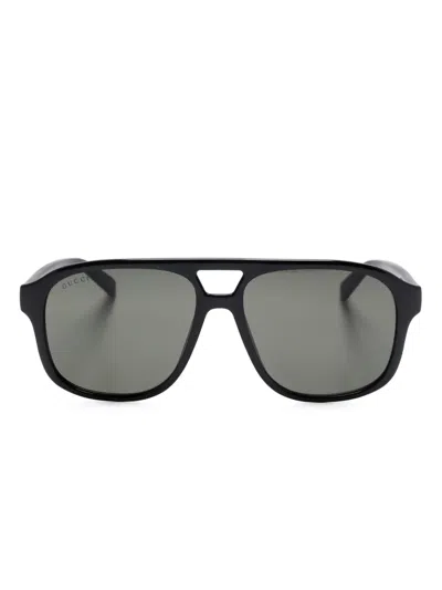 Gucci Pilot-frame Sunglasses In 黑色