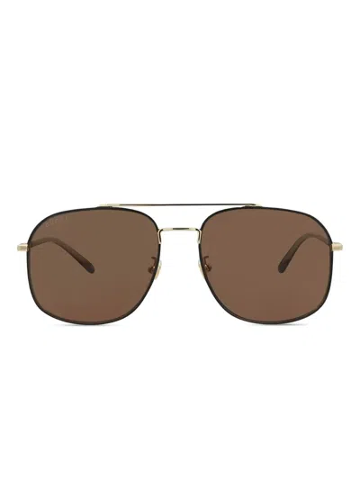 Gucci Pilot-frame Sunglasses In Brown