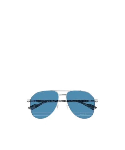 Gucci Pilot-frame Sunglasses In Blue