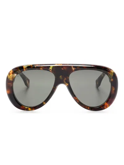 Gucci Pilot-frame Sunglasses In Brown