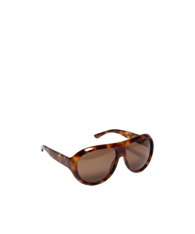 Gucci Pilot Frame Sunglasses In Brown