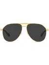 Gucci Pilot-frame Sunglasses In Gold