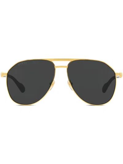 Gucci Pilot-frame Sunglasses In Gold