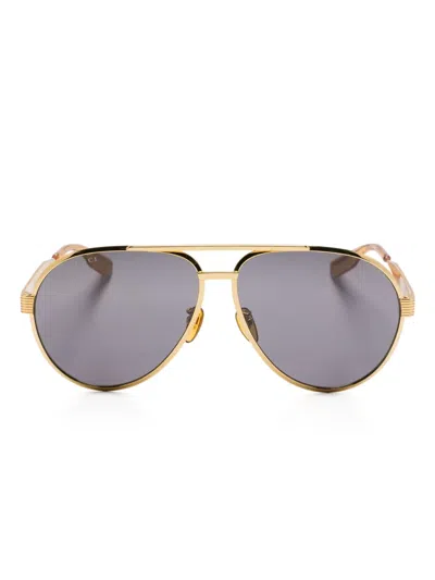 Gucci Pilot-frame Sunglasses In Gold