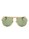 Gucci Pilot-frame Sunglasses In Gold