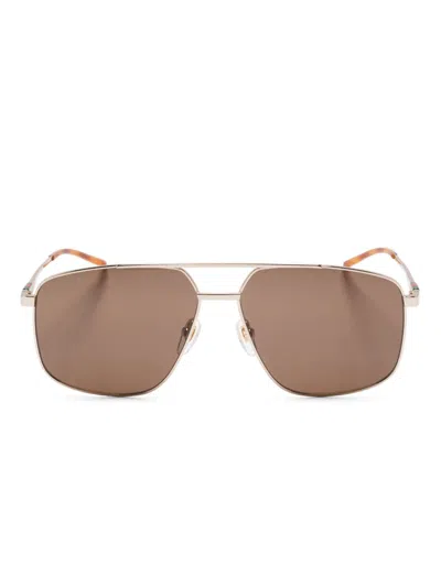 Gucci Pilot-frame Sunglasses In Gold