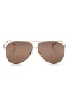 Gucci Pilot-frame Sunglasses In Neutrals
