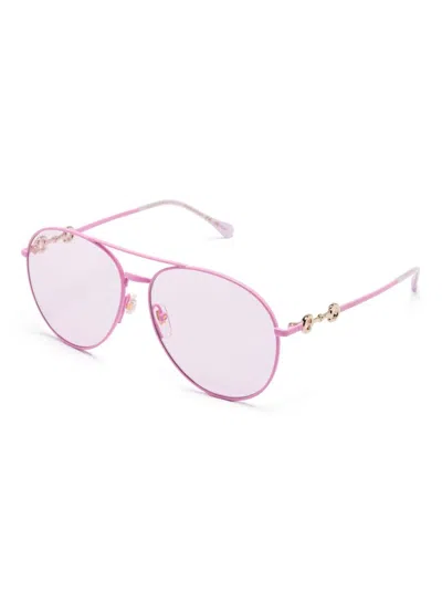Gucci Pilot-frame Sunglasses In Pink