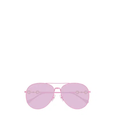 GUCCI GUCCI EYEWEAR AVIATOR FRAME SUNGLASSES