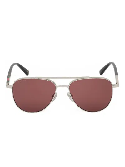 Gucci Pilot-frame Sunglasses In Gray