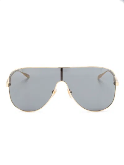 Gucci Aviator-frame Tinted Sunglasses In Gold