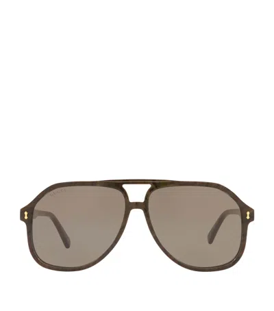 Gucci Pilot Sunglasses In Blue