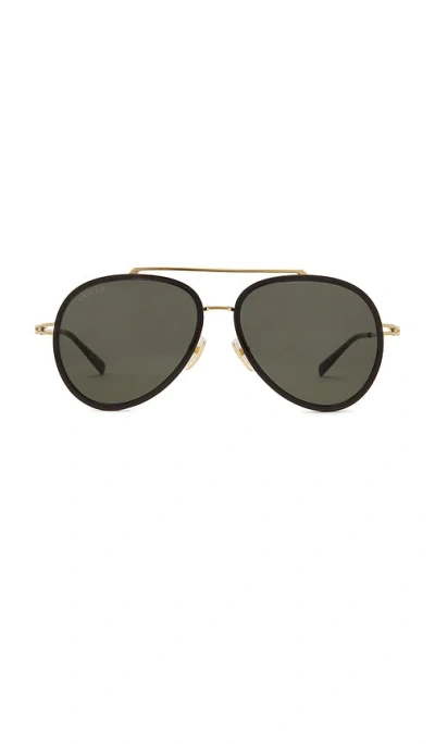 Gucci Pilot Sunglasses In Brown