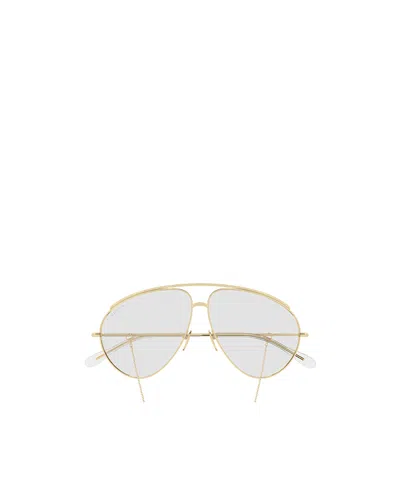 Gucci Pilot Sunglasses In Gold
