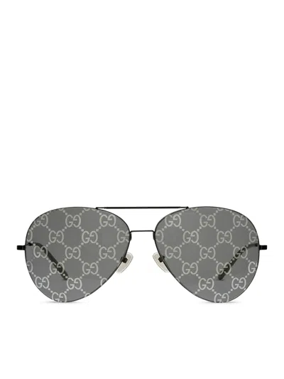 Gucci Pilot Sunglasses In Gray