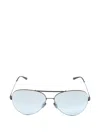 Gucci Pilot-frame Double-bridge Sunglasses In Blue