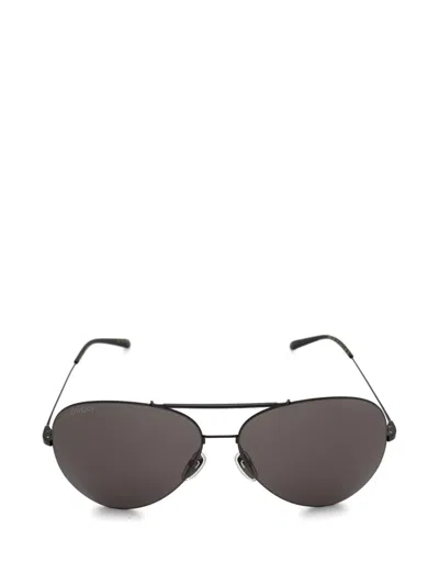 Gucci Pilot-frame Double-bridge Sunglasses In Brown