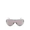 Gucci Sunglasses Curved Frame Tinted Lenses Nose Pads In Gray