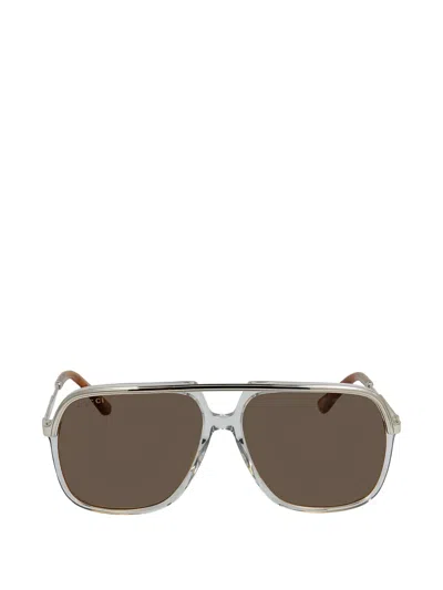 Gucci Pilot-frame Sunglasses In Brown