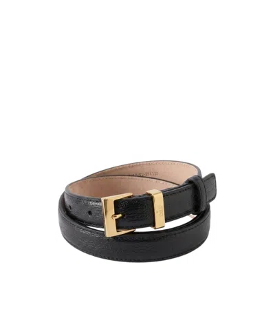 Gucci Pin Buckle Belt In Black