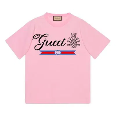 Gucci Pineapple Cotton T-shirt 'pink'