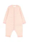 Gucci Pink Babygrow For Baby Girl With Gg In Pink