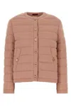 Gucci Padded Jacket With Quilted Texture And Pockets In Pink