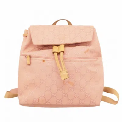 Pre-owned Gucci Pink Canvas Backpack ()