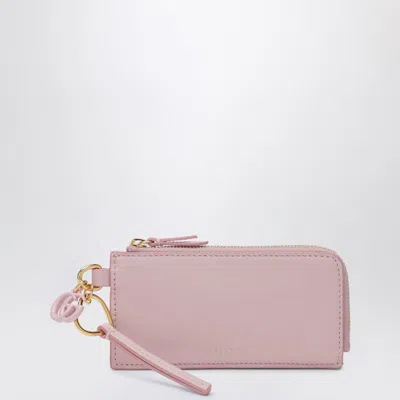Gucci Pink Card Holder With Gg Charm