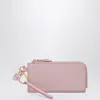 Gucci Pink Card Holder With Gg Charm Women In Pink