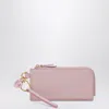 Gucci Card Case With Double G Charm In Pink