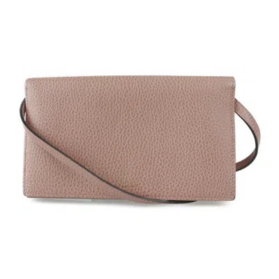 Pre-owned Gucci Pink Chain/shoulder Wallet ()