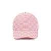 Gucci Gg Supreme Canvas Baseball Cap In Pink