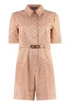 GUCCI PINK COTTON PLAYSUIT FOR WOMEN