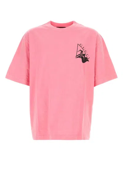 GUCCI PINK COTTON T-SHIRT